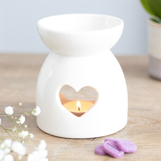 White Heart Wax & Oil Burner