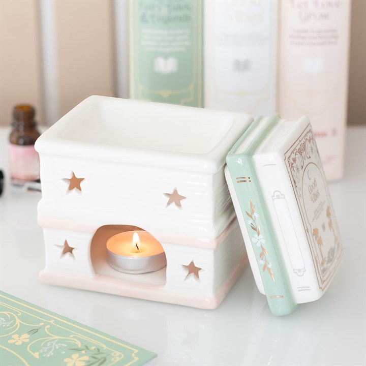 Book Stack Wax & Oil Burner