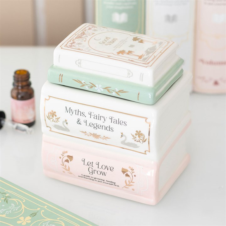Book Stack Wax & Oil Burner