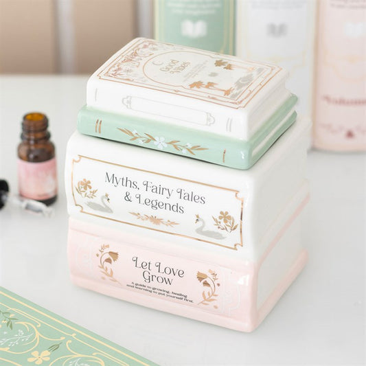 Book Stack Wax & Oil Burner