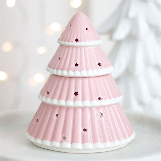 Pink Christmas Tree Wax & Oil Burner